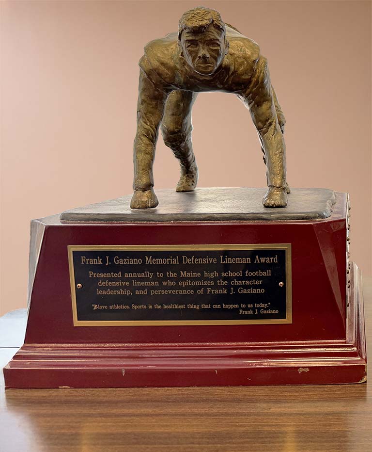 Frank J. Gaziano Lineman Award Trophy