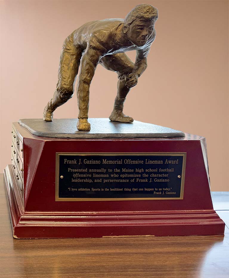 Frank J. Gaziano Lineman Award Trophy